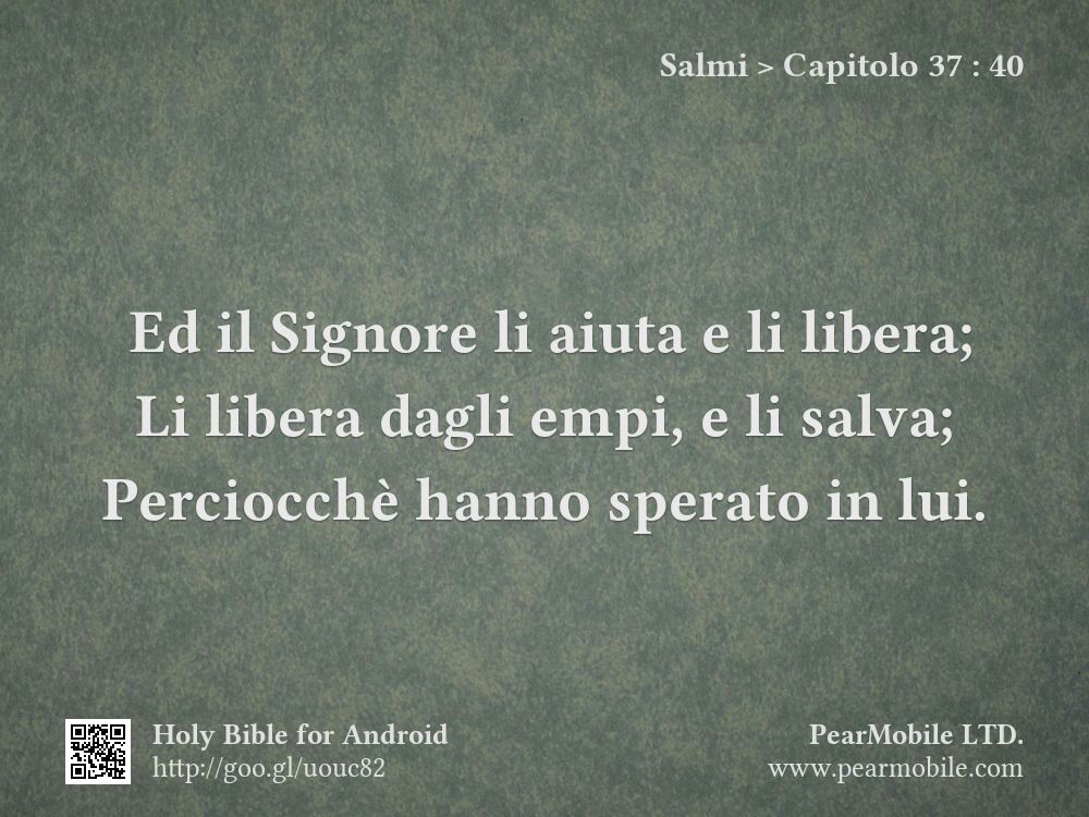 Salmi, Capitolo 37:40